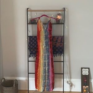 Free People Velvet Rainbow Jumpsuit